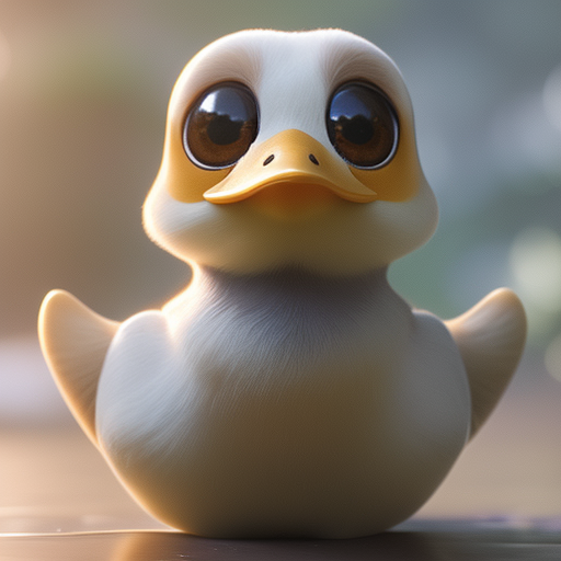 duck #563 | Duckling, 3d fluffy, closeup cute and adorable, cute big circular reflective eyes, long fuzzy fur, Pixar render, unreal engine cinematic smooth, intricate detail, cinematic