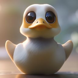 duck #563 | Duckling, 3d fluffy, closeup cute and adorable, cute big circular reflective eyes, long fuzzy fur, Pixar render, unreal engine cinematic smooth, intricate detail, cinematic