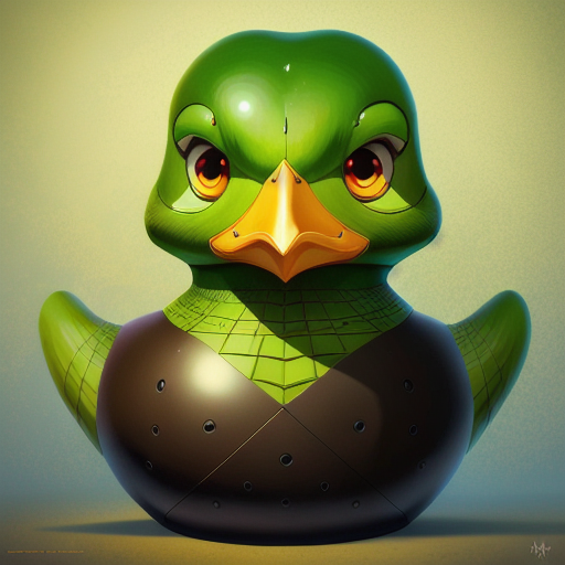 duck #764 | A rustic confident green blend of duck and bird dressed like a witch, from an action movie, glossy, Anato Finnstark, Tomer Hanuka, ferocious head, angry eyes, football team emblem logo, 2d flat