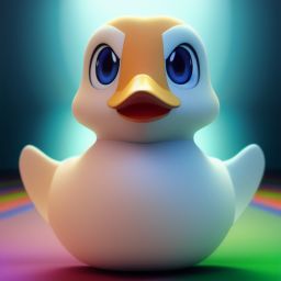 duck #648 | Photo of old anthropomorphic baby duck from a 3d animated movie, blender render, cinematic, pokemon style, big beautiful eyes, fictional character, colorful, color explosion, rainbow