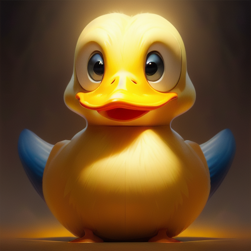 duck #889 | A optimistic disgusted yellow blend of duck and duckie dressed like a superhero, sci-fi, science fiction, cyberpunk, stone-like, Anato Finnstark, Matt Groening