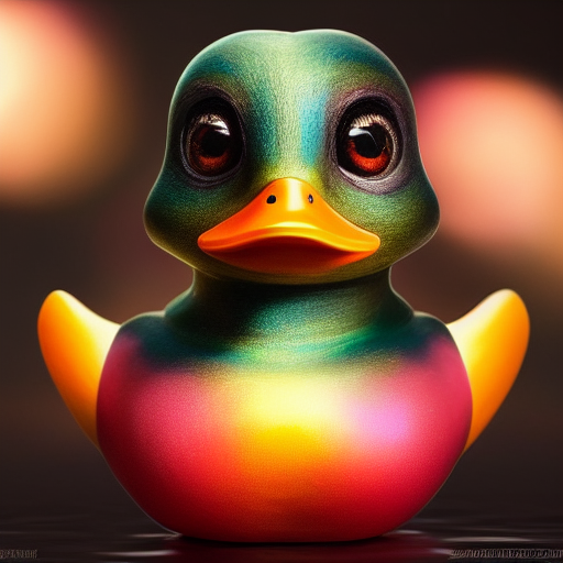 duck #443 | Photo of a cute little blend of duckling and duckie, large eyes, very cute, professional majestic oil painting, 3d render, cgi, cosmic energy, colorful, painting burst, beautiful face