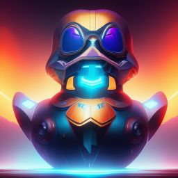 duck #214 | Photo of a blend of droid and rubber ducky, cosmic energy, colorful, painting burst, dramatic lighting, tone mapped, intricate, elegant, highly detailed, digital painting, artstation, concept art