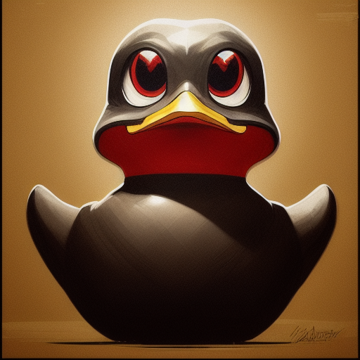 duck #333 | Photo of angry duck warrior, 2d ferocious head, vector illustration, angry eyes, football team emblem logo, 2d flat, centered, masterpiece, colorful, painting burst, dramatic lighting, tone mapped