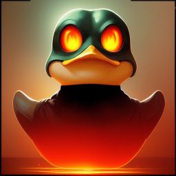 duck #326 | Photo of angry duck warrior, 2d ferocious head, vector illustration, angry eyes, football team emblem logo, 2d flat, centered, masterpiece, colorful, painting burst, dramatic lighting, tone mapped