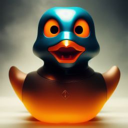 duck #378 | A ferocious blend of warrior and rubber duck, in armor, battle, angry