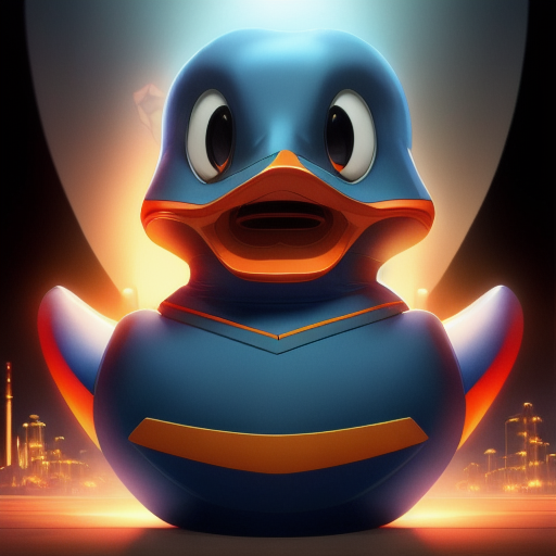 duck #779 | A modern fearful blue blend of duck and vampire dressed like a engineer, sci-fi, science fiction, cyberpunk, translucent, Marc Simonetti, Katsuhiro Otomo, ferocious head, angry eyes