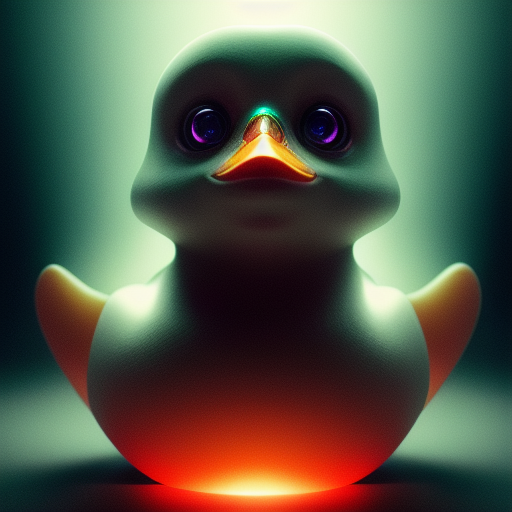 duck #463 | Cute little blend of cyborg, duckling and duckie, toy, very cute, professional, majestic, 3d render, cgi, cosmic energy, colorful, painting burst, beautiful face, symmetrical face, dramatic lighting