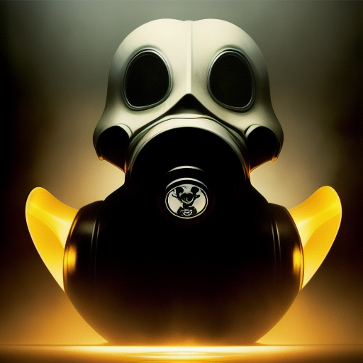 duck #296 | Gas mask duck, professional majestic oil painting by Ed Blinkey,Atey Ghailan,Studio Ghibli,by Jeremy Mann,Greg Manchess,Antonio Moro,trending on ArtStation,trending on CGSociety,volumetric lighting