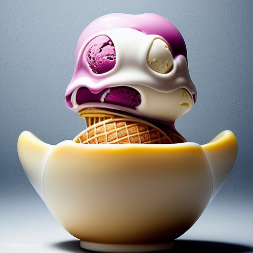 Ice Cream Ducky Flavour | Ice cream, food photography, top down shot, professional