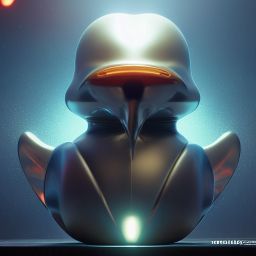 duck #455 | Cute little blend of cyborg, duckling and duckie, toy, large eyes, very cute, professional, majestic, 3d render, cgi, cosmic energy, colorful, painting burst, beautiful face, symmetrical face