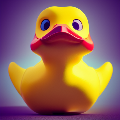 duck #629 | Photo of adorable colorful little ducky, mouth wide open, tiny toy, animated movie character, soft smooth lighting, soft pastel colors, skottie young, 3d blender render, disney animation studios