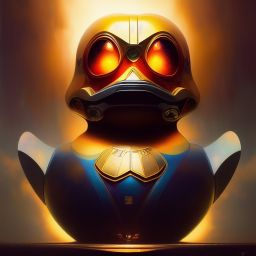 duck #277 | Photo of a blend of droid and rubber ducky, cosmic energy, colorful, painting burst, dramatic lighting, tone mapped, intricate, elegant, highly detailed, digital painting, artstation, concept art