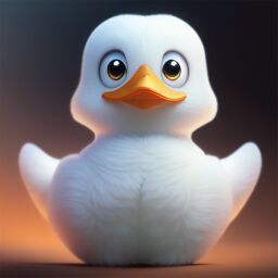 duck #689 | 3d fluffy a cute rubber blend of duck and duckling, with multicolored skin, colorful, tiny toy, animated movie character, soft smooth lighting, 3d fluffy, closeup cute and adorable