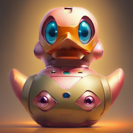 duck #950 | A elegant surprised pink blend of duck and robot dressed like a hikikomori, from an adventure movie, rough, Charles Csuri, Spike Milligan, ferocious head, angry eyes, football team emblem logo