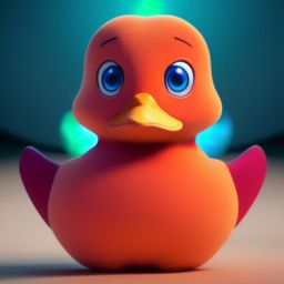 duck #647 | Photo of old anthropomorphic baby duck from a 3d animated movie, blender render, cinematic, pokemon style, big beautiful eyes, fictional character, colorful, color explosion, rainbow