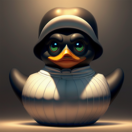 duck #730 | A friendly confident black blend of duck and duck dressed like a chef, fantasy movie setting, lotr, rough, Kerem Beyit, Bill Watterson, cyberpunk cyborg, sci - fi