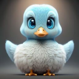 duck #708 | 3d fluffy a cute green duck, strong colors, perfect beak, colorful, big eyes, tiny toy, animated movie character, soft smooth lighting , 3d fluffy, closeup cute and adorable