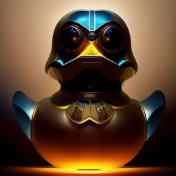 duck #199 | Photo of a blend of droid and rubber ducky, cosmic energy, colorful, painting burst, dramatic lighting, tone mapped, intricate, elegant, highly detailed, digital painting, artstation, concept art