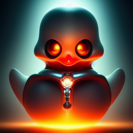 duck #462 | Cute little blend of cyborg, duckling and duckie, toy, very cute, professional, majestic, 3d render, cgi, cosmic energy, colorful, painting burst, beautiful face, symmetrical face, dramatic lighting