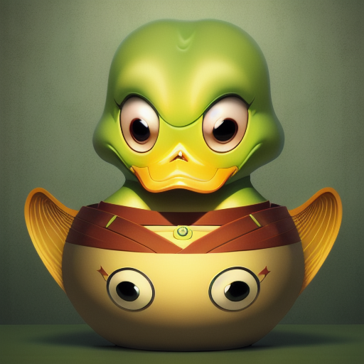 duck #789 | A friendly pensive green blend of duck and ghost dressed like a geisha, from an action movie, glossy, Brian Despain, Walt Disney, ferocious head, angry eyes, football team emblem logo, 2d flat